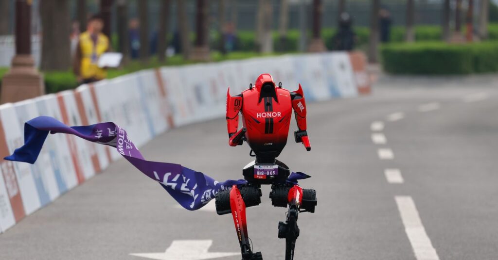A Humanoid Robot Breaks Half-Marathon Record in China